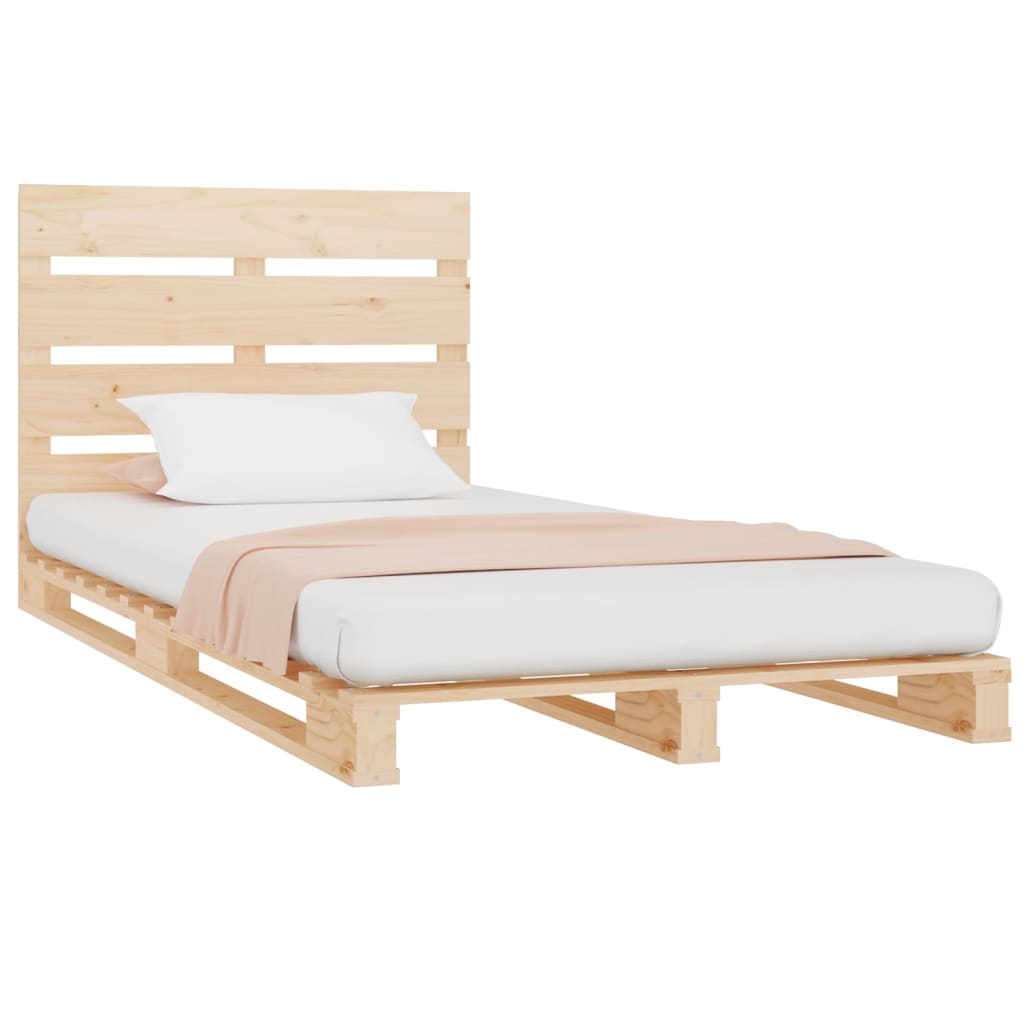 vidaXL Estructura de cama sin colchón madera maciza de pino 100x200 cm