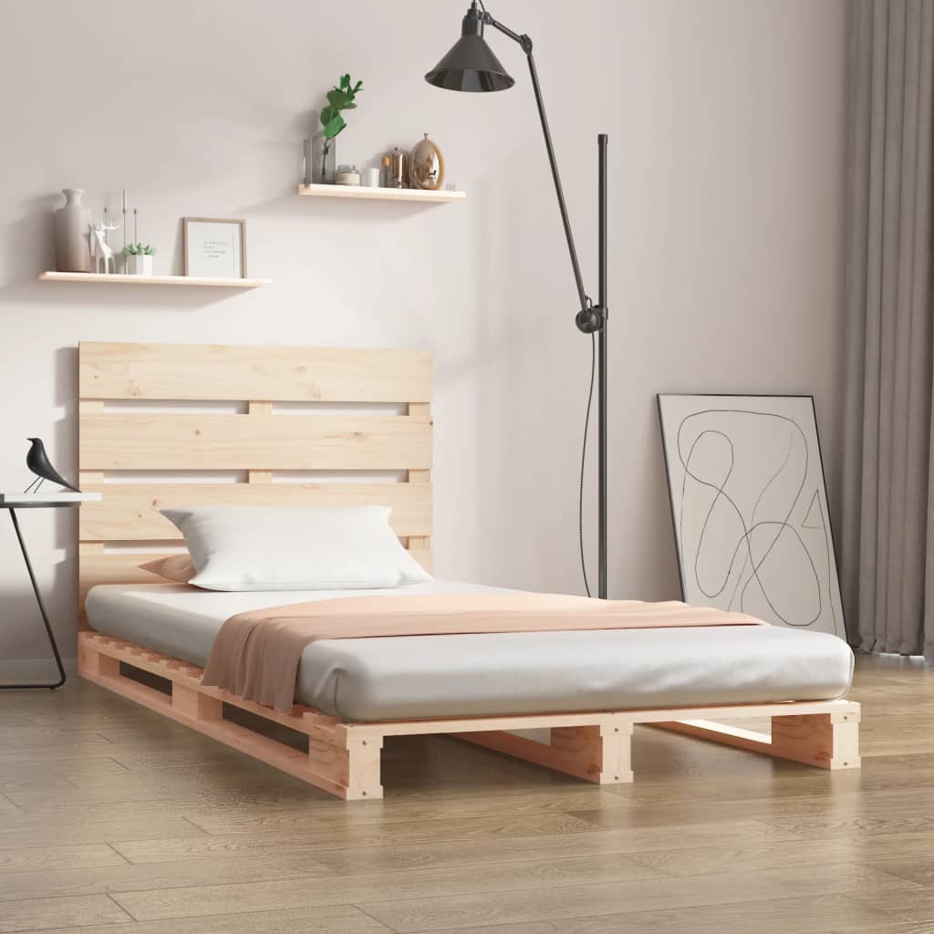 vidaXL Estructura de cama sin colchón madera maciza de pino 100x200 cm