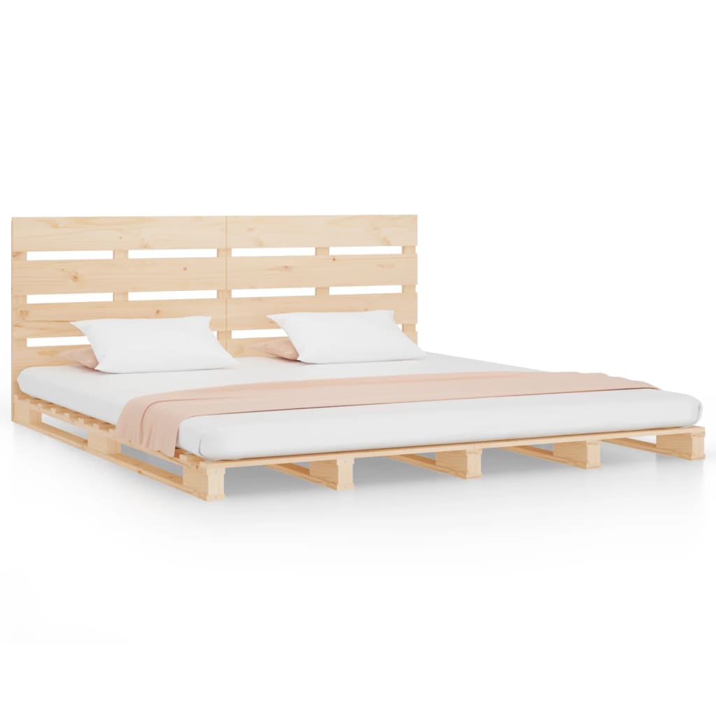 vidaXL Estructura de cama sin colchón madera de pino blanco 150x200 cm