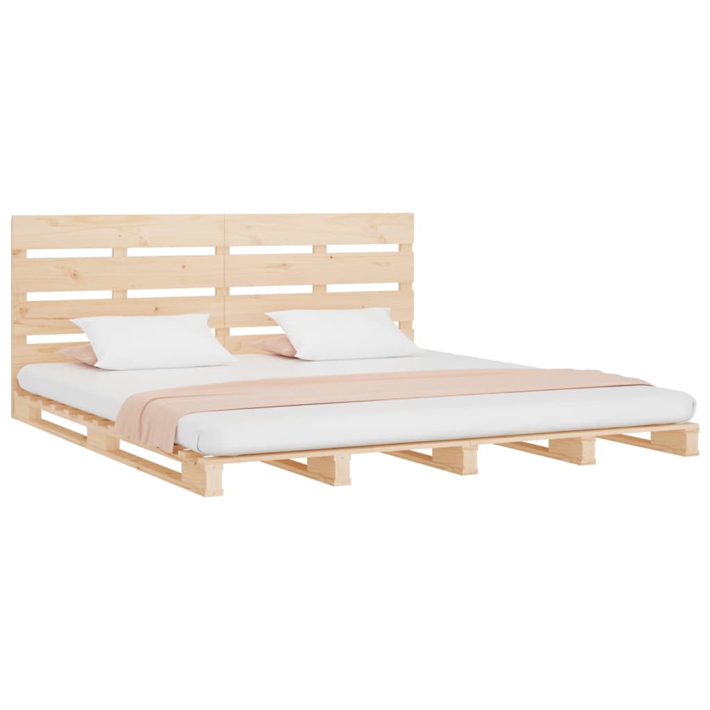 vidaXL Estructura de cama sin colchón madera de pino blanco 150x200 cm