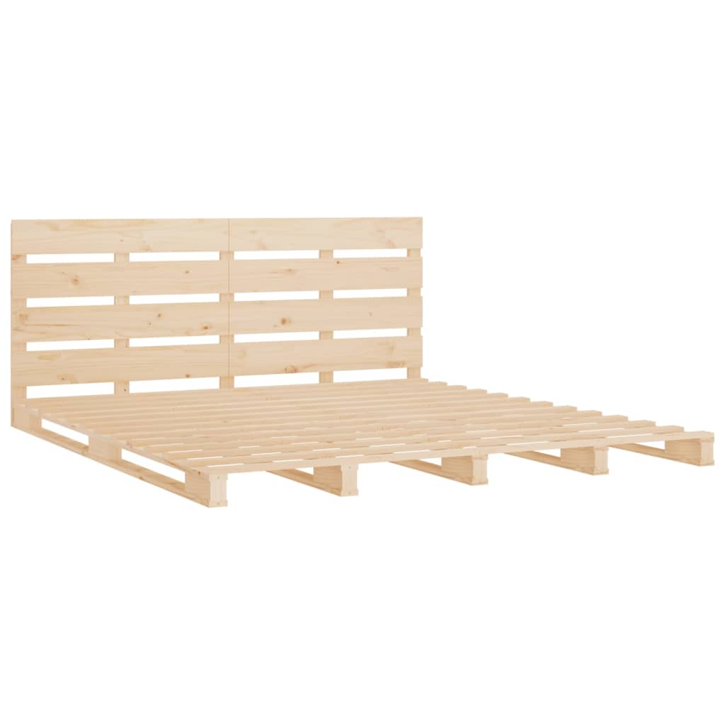 vidaXL Estructura de cama sin colchón madera de pino blanco 150x200 cm