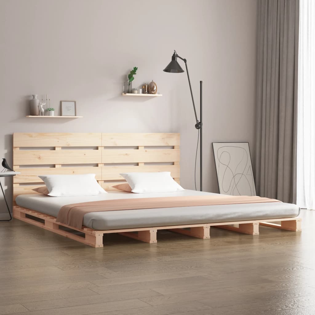 vidaXL Estructura de cama sin colchón madera de pino blanco 150x200 cm