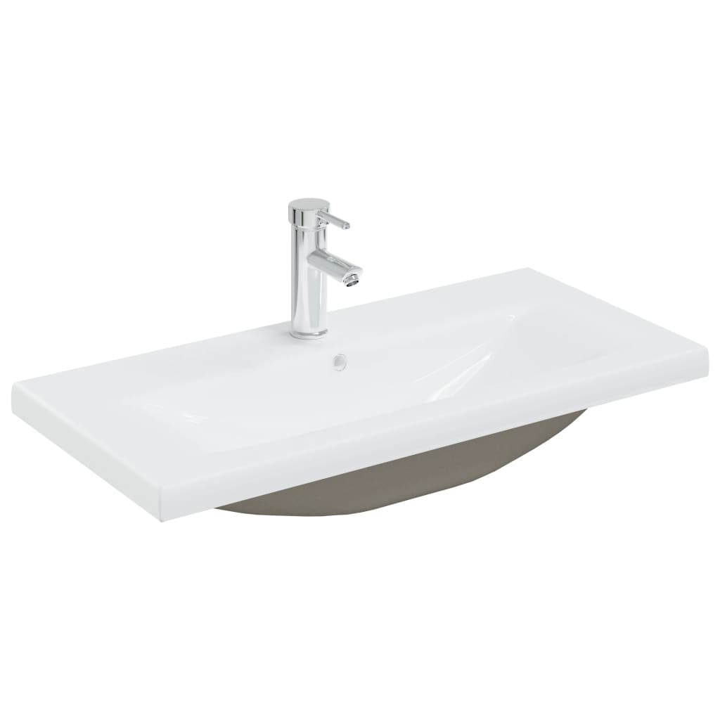 vidaXL Mueble de baño con lavabo madera contrachapada gris Sonoma