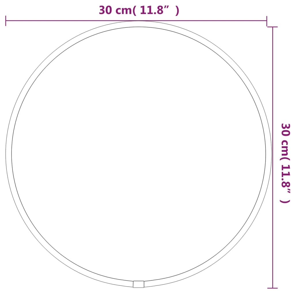 vidaXL Espejo de pared redondo plateado Ø 30 cm