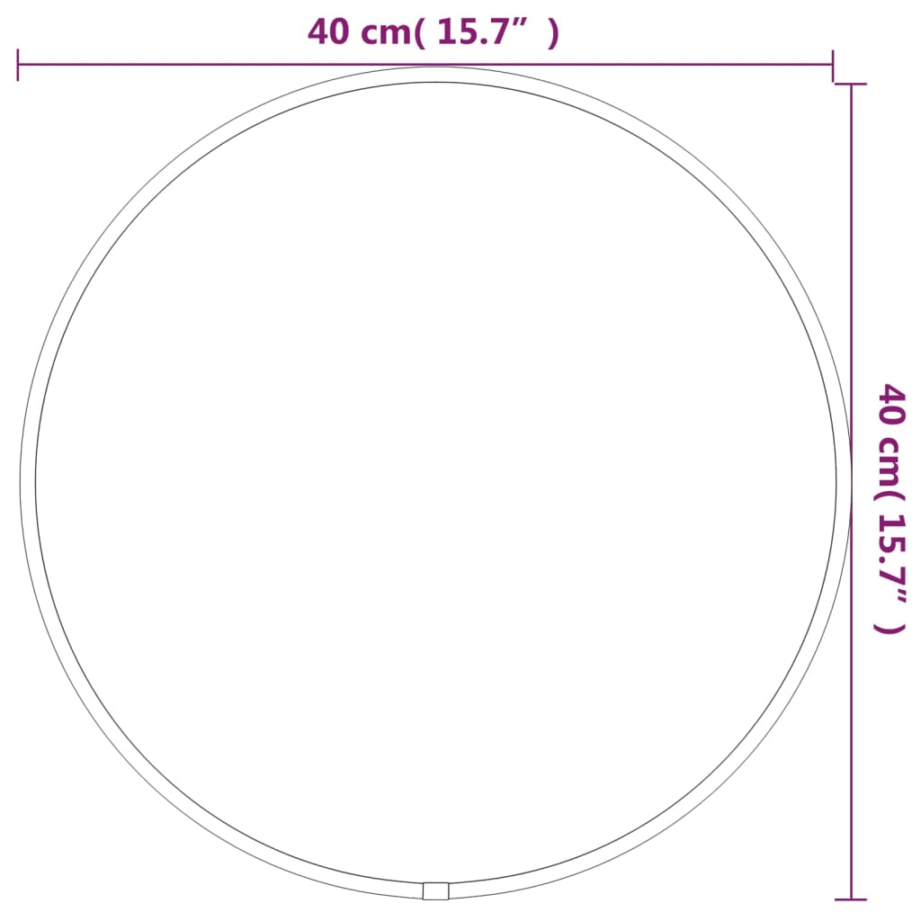 vidaXL Espejo de pared redondo plateado Ø 40 cm