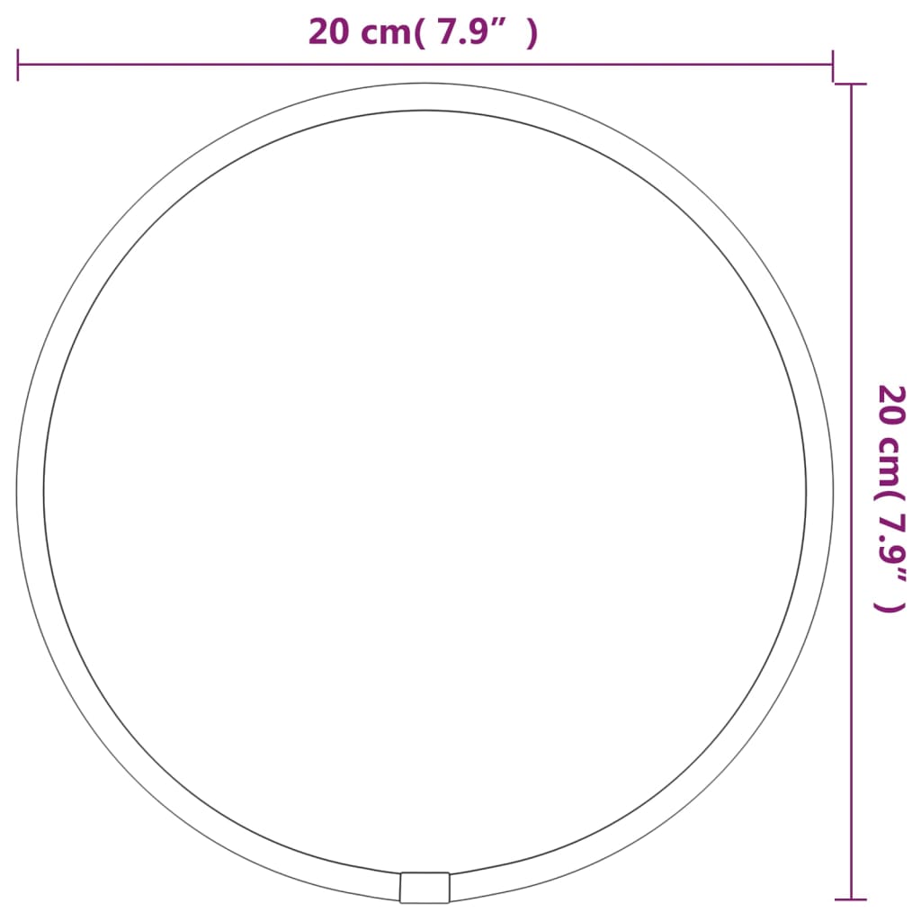 vidaXL Espejo de pared redondo dorado Ø20 cm