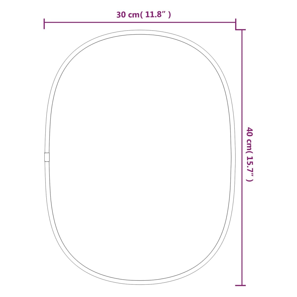 vidaXL Espejo de pared plateado 40x30 cm