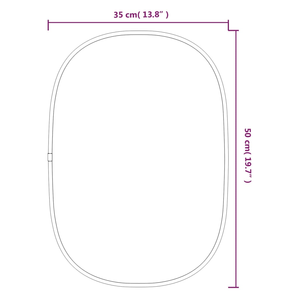 vidaXL Espejo de pared plateado 50x35 cm