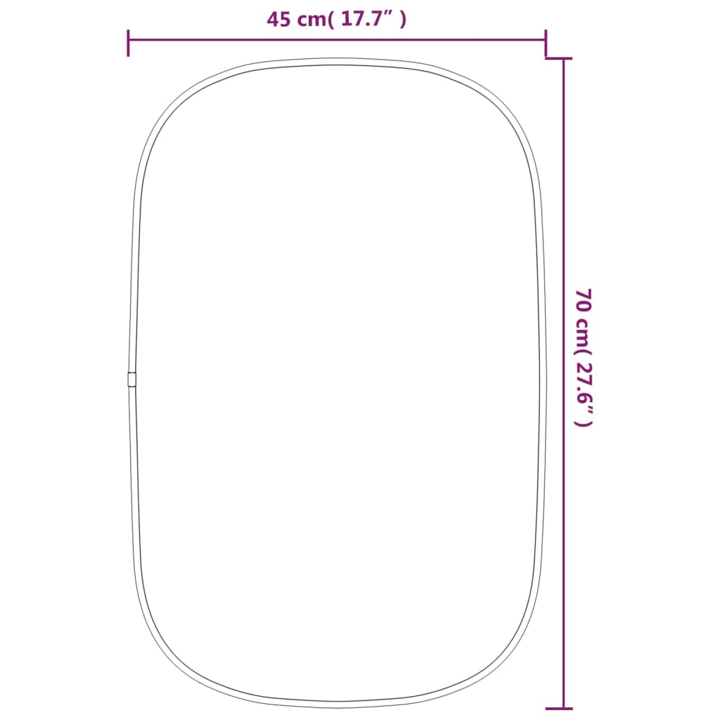 vidaXL Espejo de pared plateado 70x45 cm