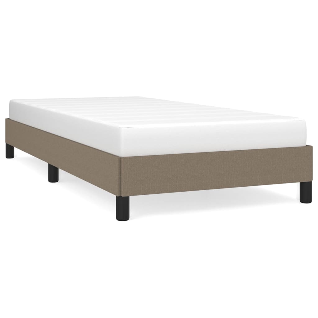 vidaXL Estructura de cama sin colchón tela gris taupe 90x190 cm