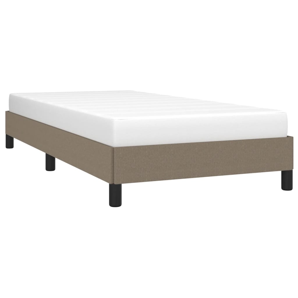 vidaXL Estructura de cama sin colchón tela gris taupe 90x190 cm