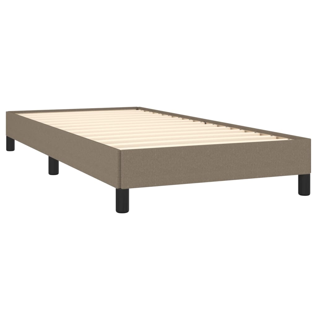 vidaXL Estructura de cama sin colchón tela gris taupe 90x190 cm