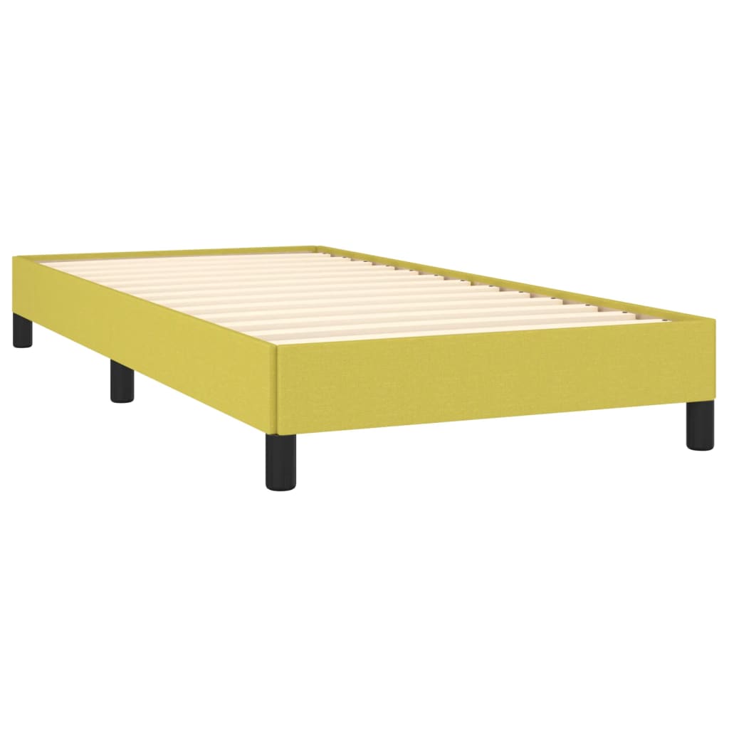 vidaXL Estructura de cama sin colchón tela verde 100x200 cm