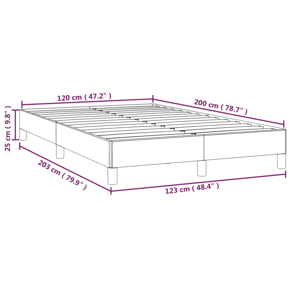 vidaXL Estructura de cama sin colchón tela verde 120x200 cm