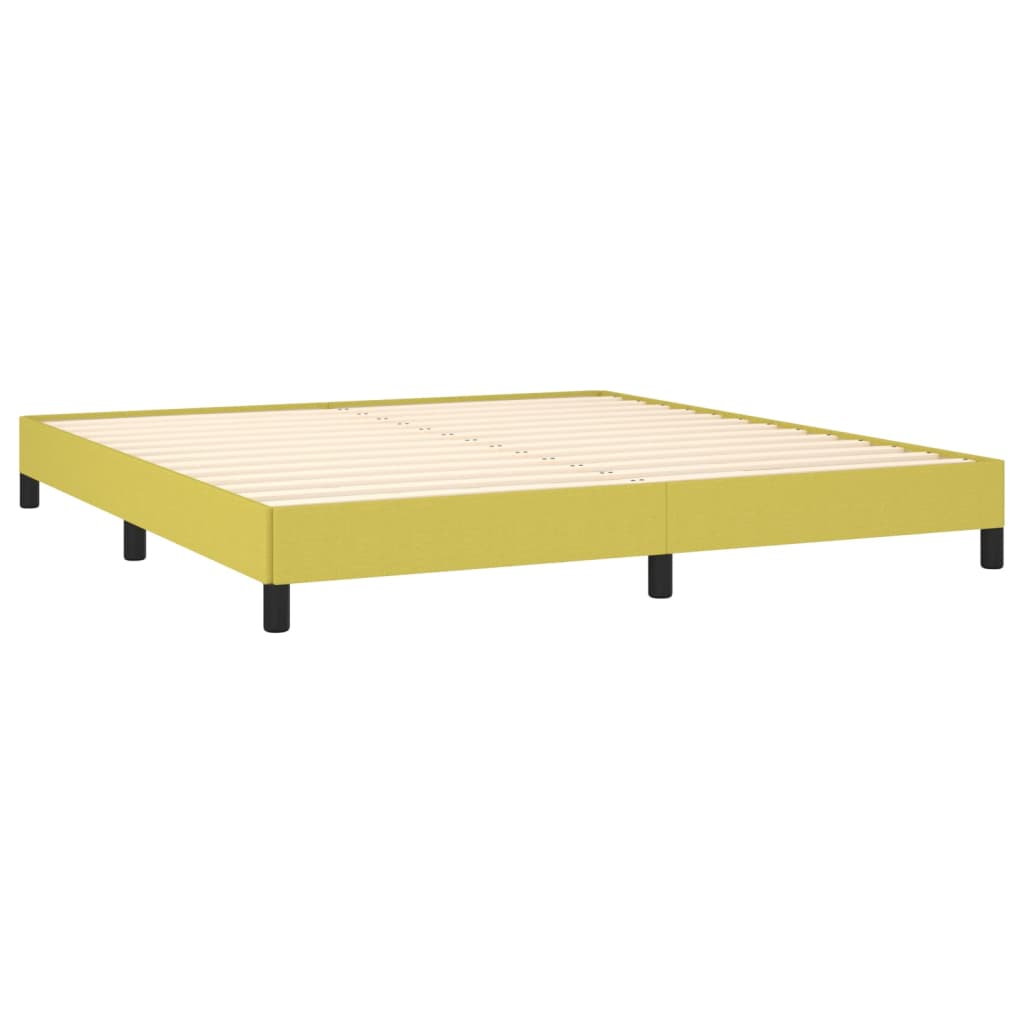 vidaXL Estructura de cama sin colchón tela verde 160x200 cm