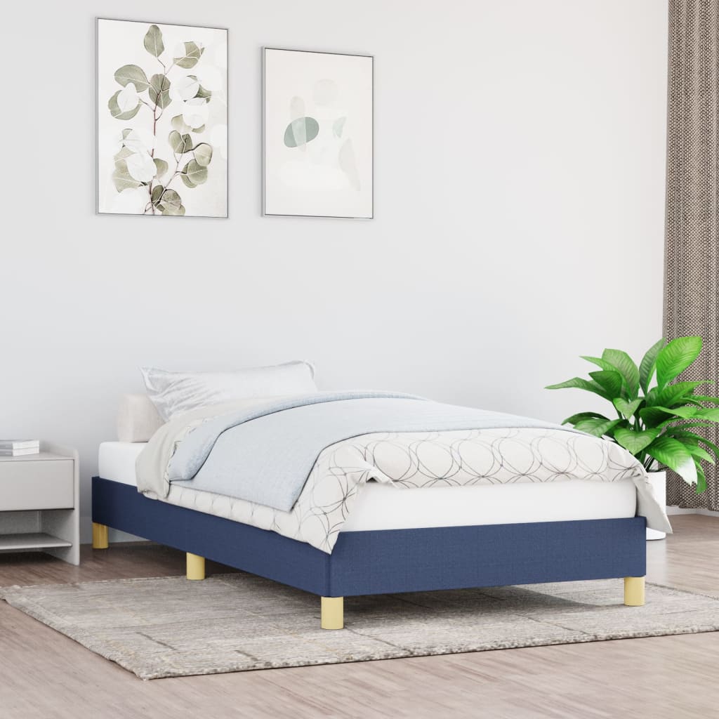 vidaXL Estructura de cama sin colchón tela azul 80x200 cm