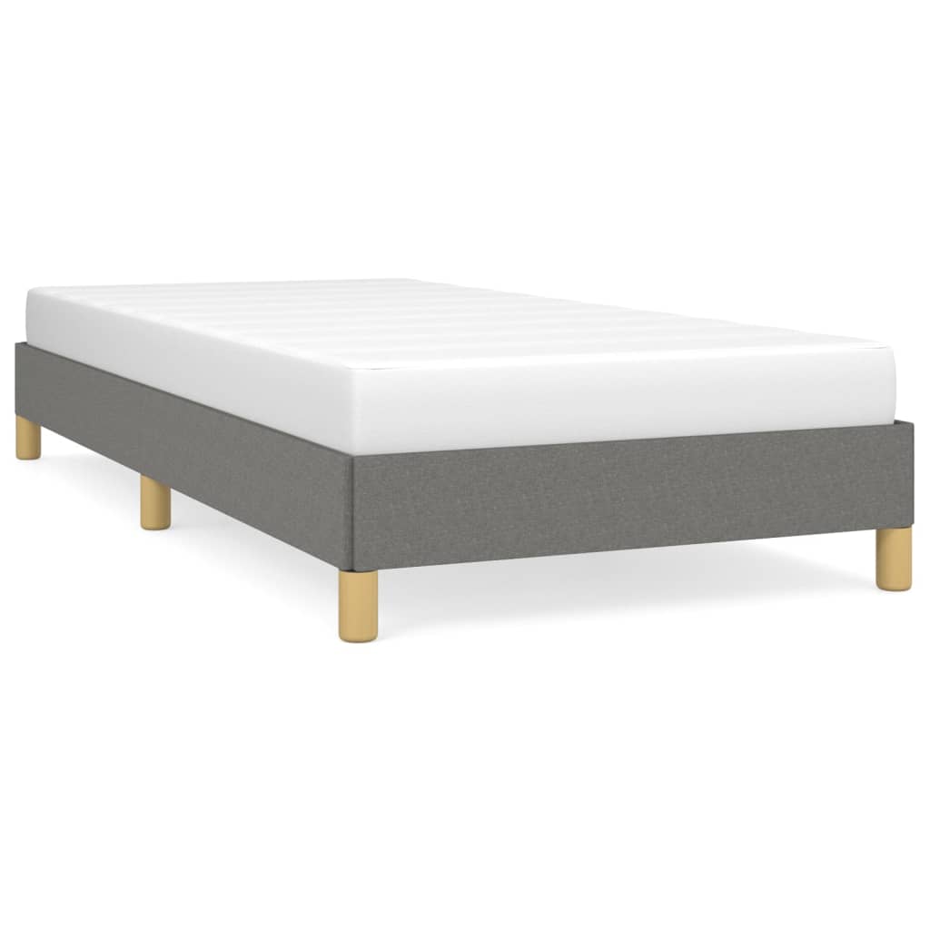 vidaXL Estructura de cama sin colchón tela gris oscuro 90x190 cm