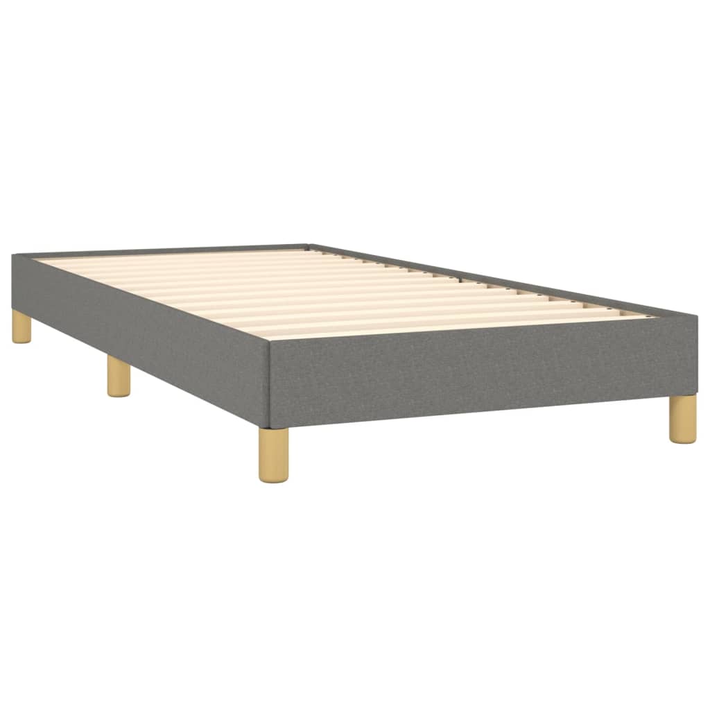 vidaXL Estructura de cama sin colchón tela gris oscuro 90x190 cm