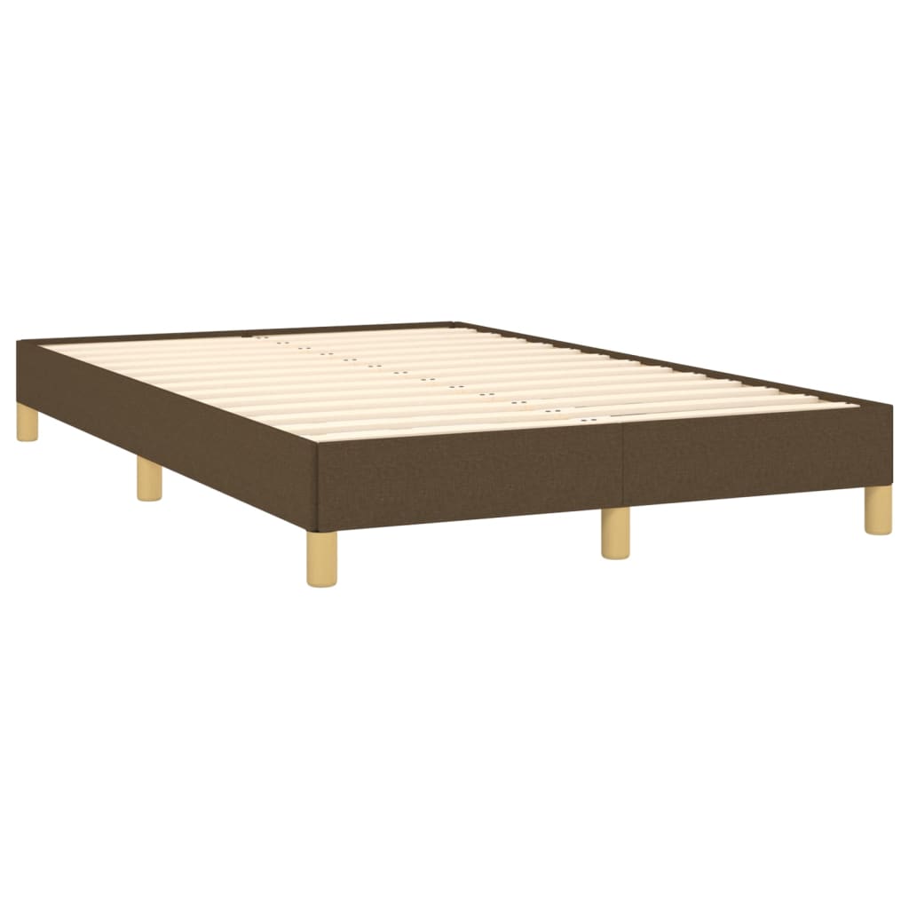 vidaXL Estructura de cama sin colchón tela marrón oscuro 120x200 cm