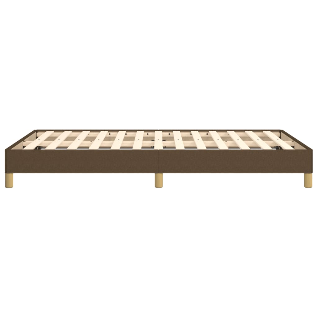 vidaXL Estructura de cama sin colchón tela marrón oscuro 120x200 cm