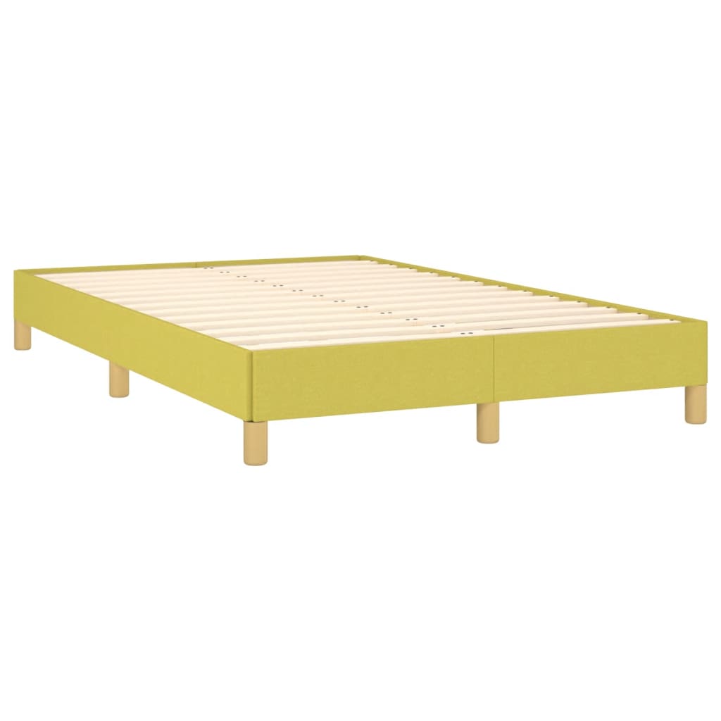 vidaXL Estructura de cama sin colchón tela verde 120x200 cm