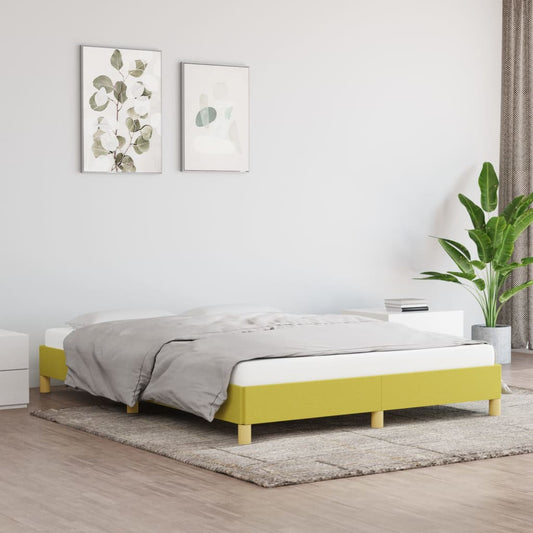 vidaXL Estructura de cama sin colchón tela verde 140x190 cm