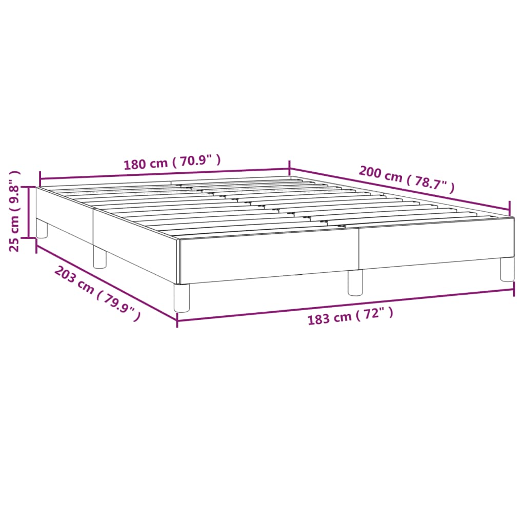 vidaXL Cama sin colchón tela gris claro 180x200 cm