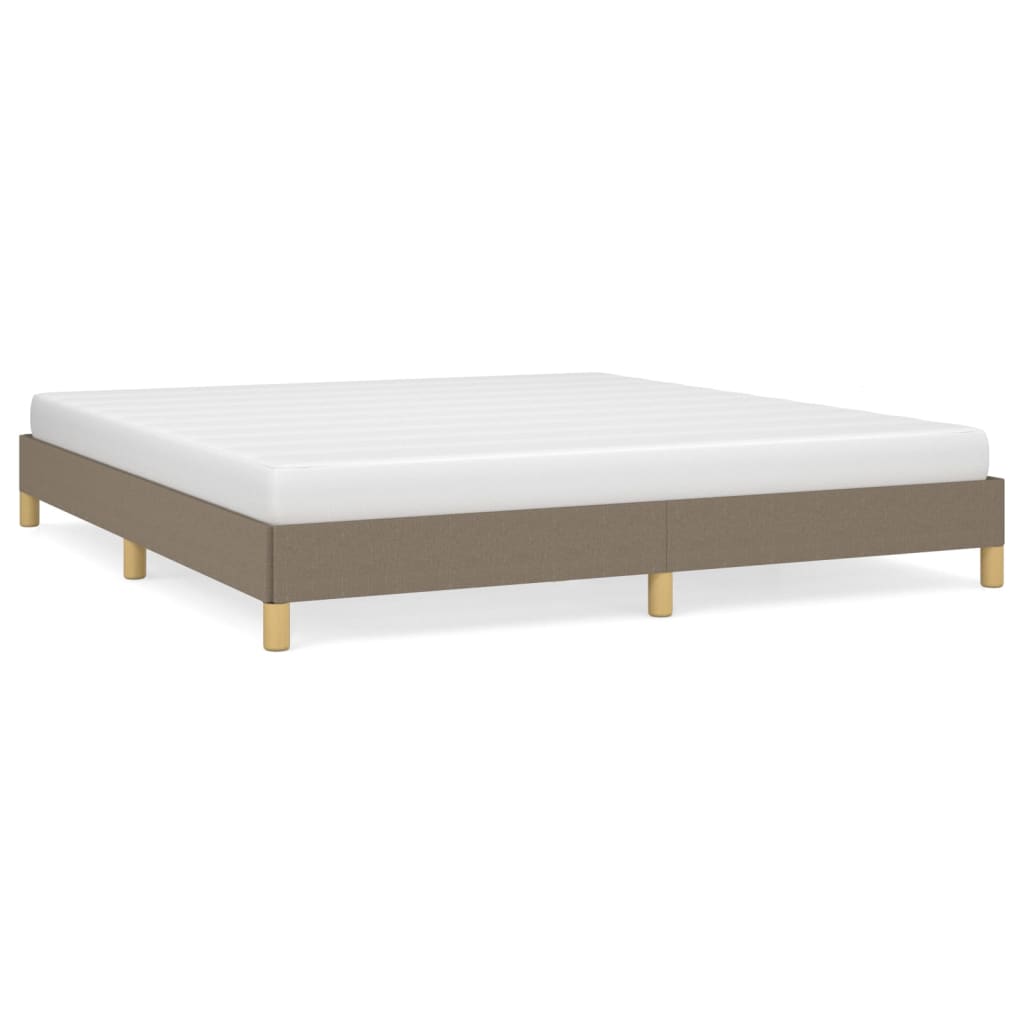 vidaXL Cama sin colchón tela gris taupe 180x200 cm