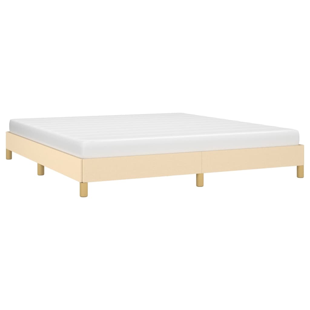 vidaXL Cama sin colchón tela color crema 180x200 cm