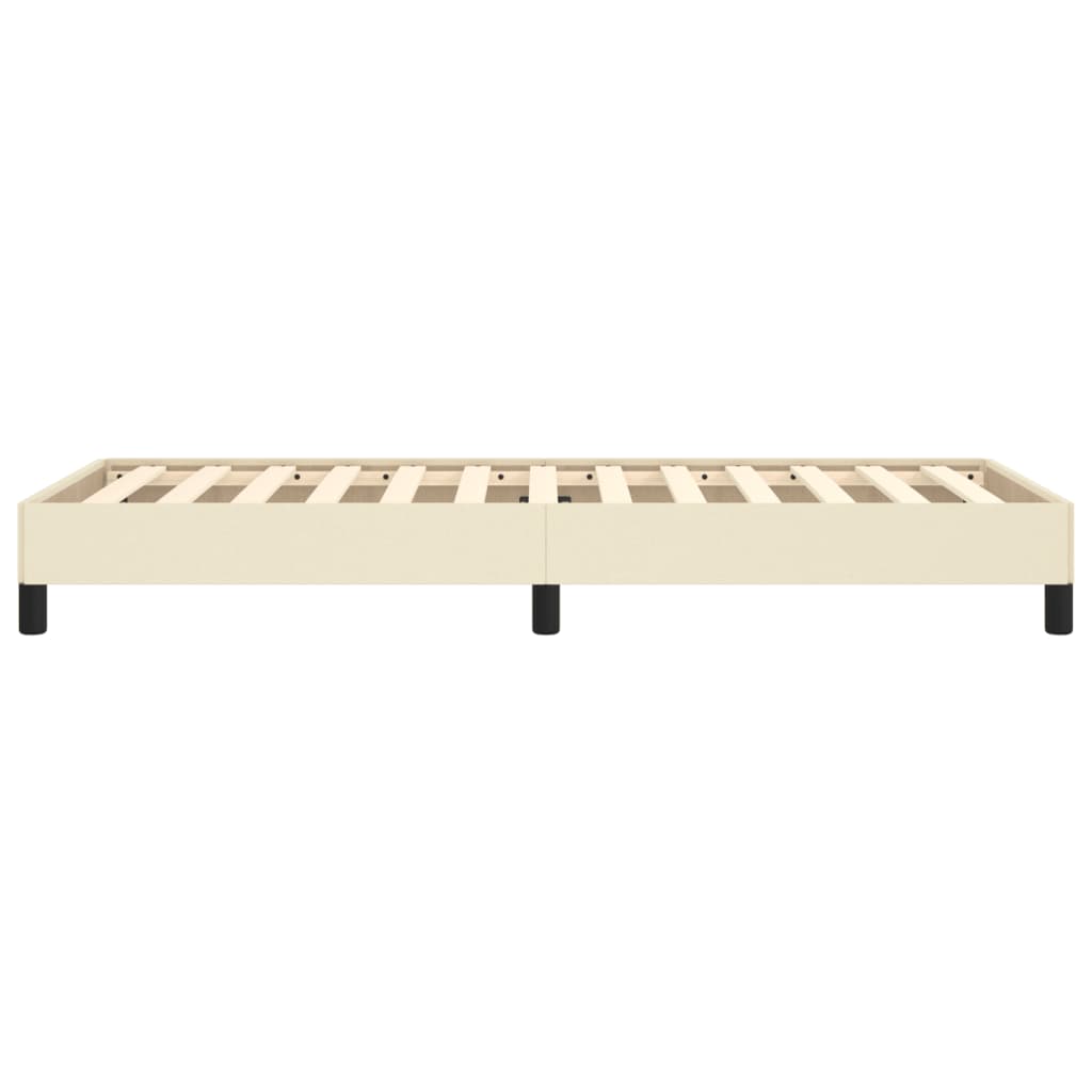 vidaXL Estructura de cama sin colchón cuero sintético crema 90x190 cm