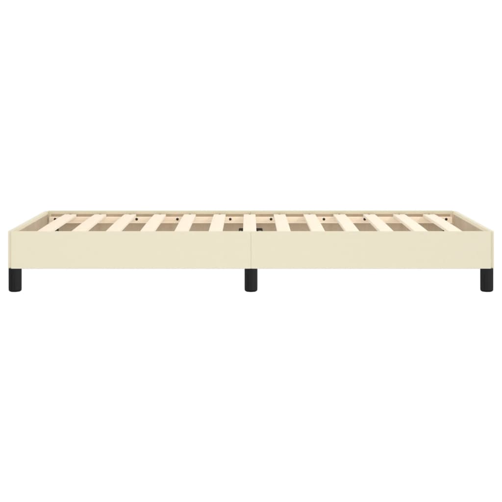 vidaXL Estructura de cama sin colchón cuero sintético crema 100x200 cm