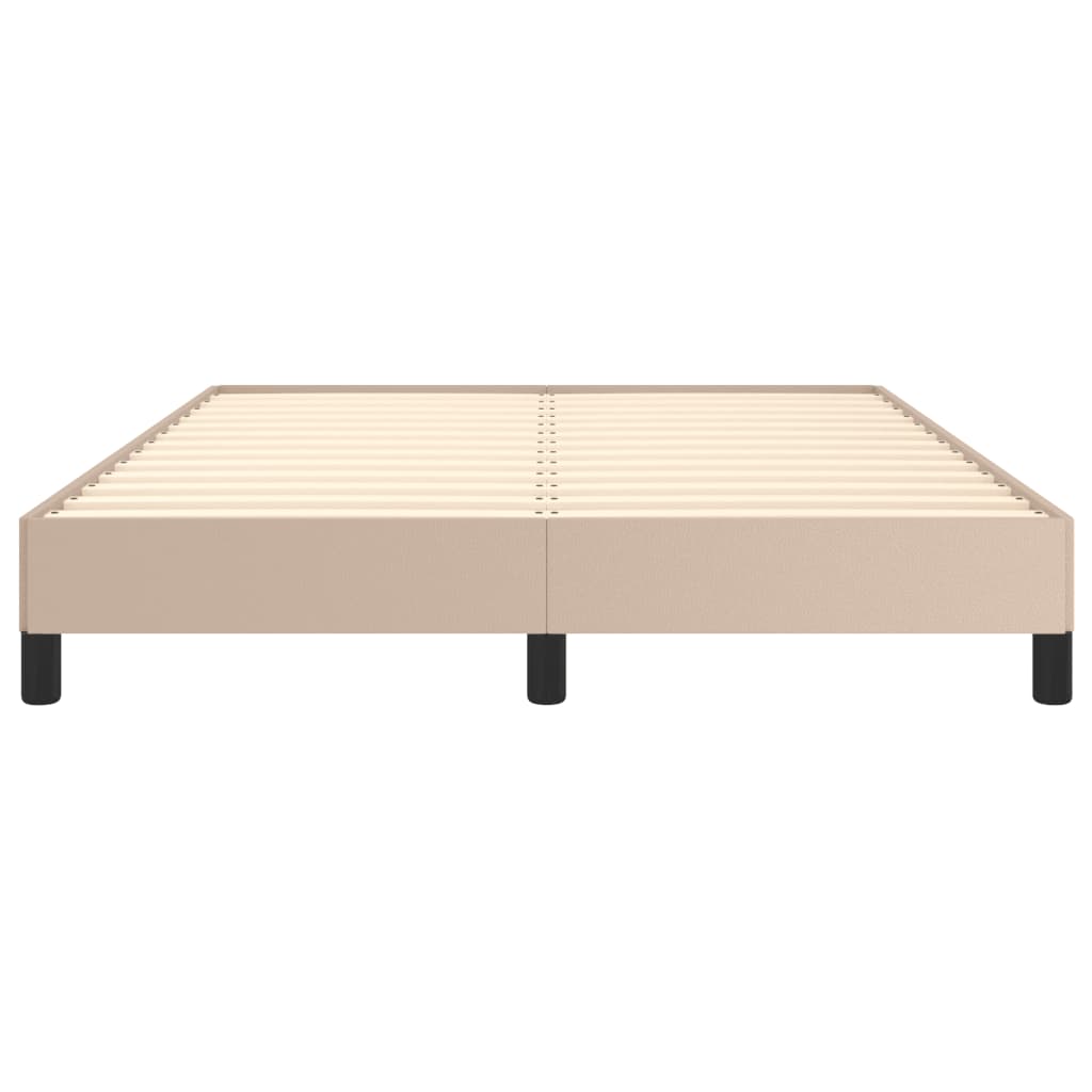 vidaXL Estructura cama sin colchón cuero sintético capuchino 140x200cm