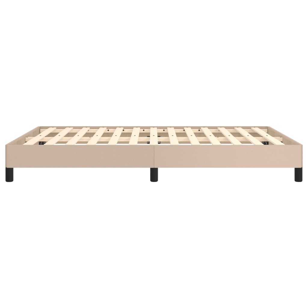 vidaXL Estructura cama sin colchón cuero sintético capuchino 140x200cm