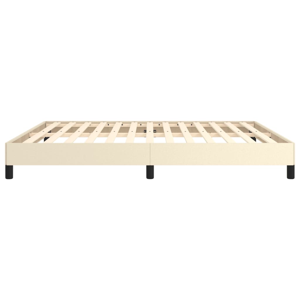 vidaXL Estructura de cama sin colchón cuero sintético crema 160x200 cm