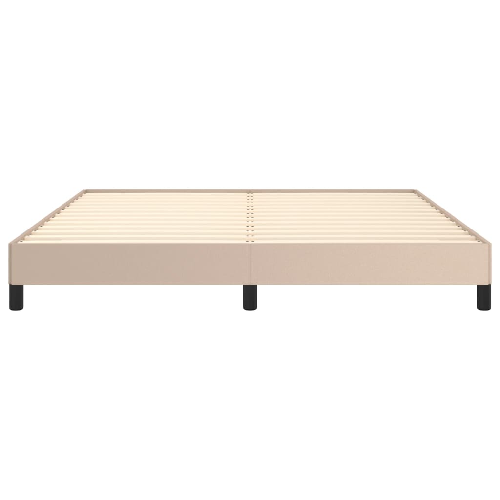 vidaXL Estructura cama sin colchón cuero sintético capuchino 160x200cm