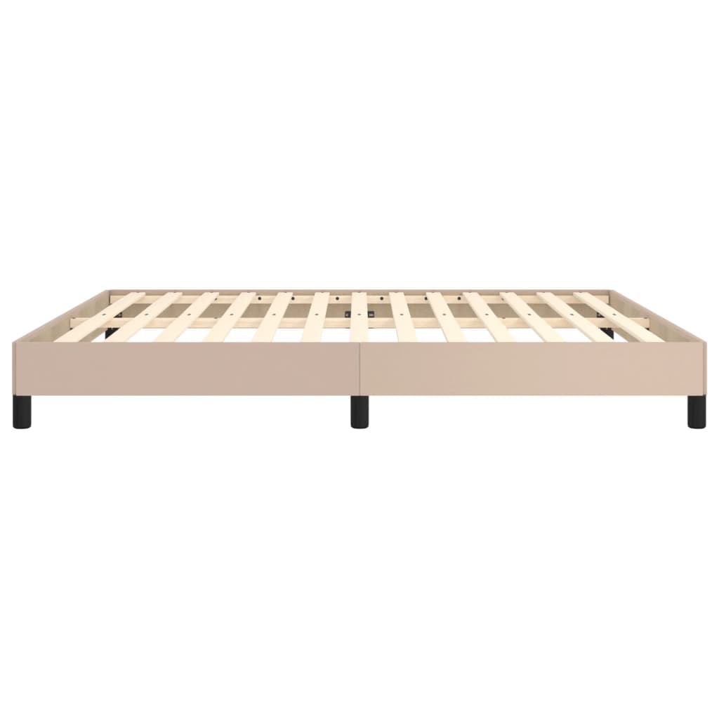 vidaXL Estructura cama sin colchón cuero sintético capuchino 160x200cm