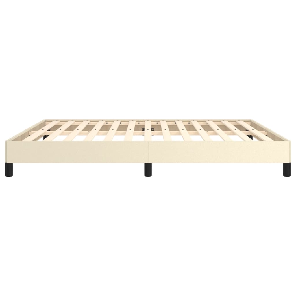 vidaXL Estructura de cama sin colchón cuero sintético crema 180x200 cm