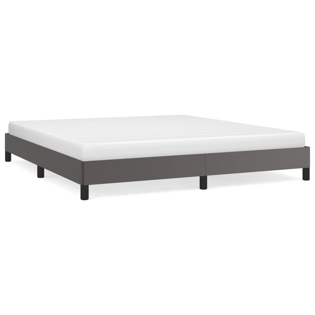 vidaXL Estructura de cama sin colchón cuero sintético gris 180x200 cm