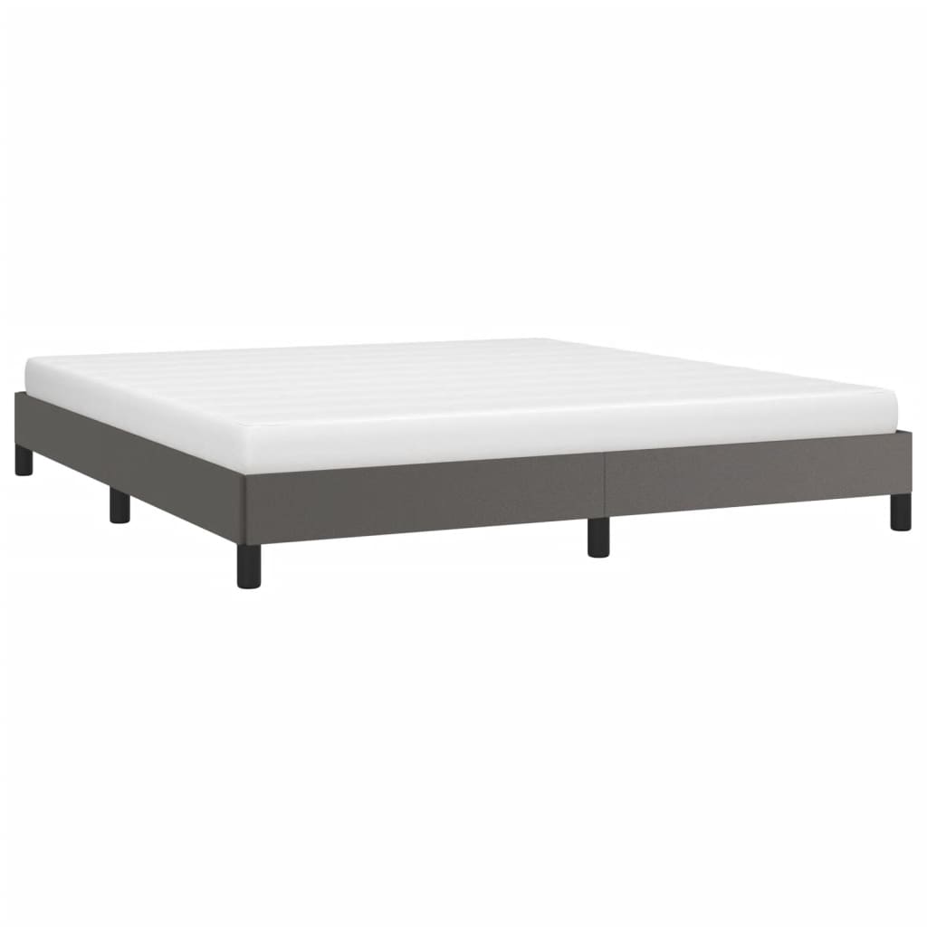 vidaXL Estructura de cama sin colchón cuero sintético gris 180x200 cm