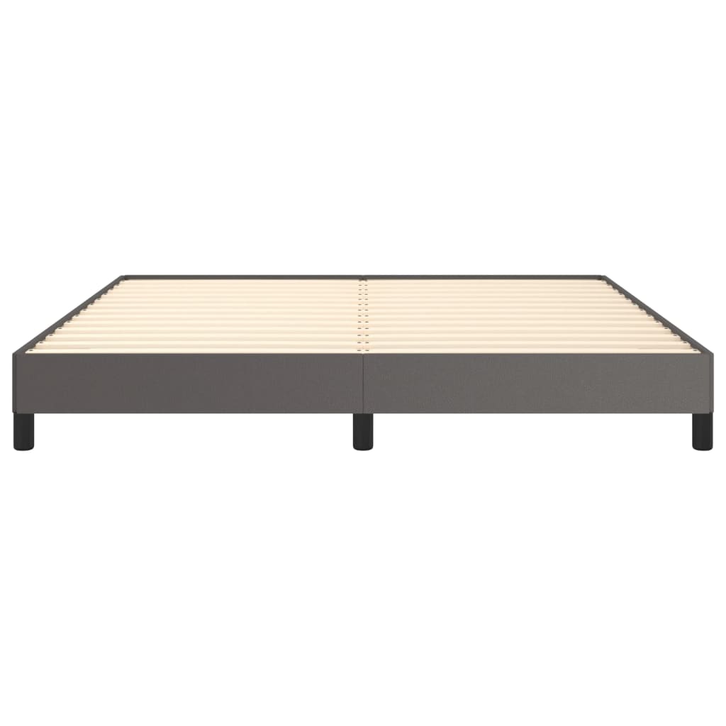 vidaXL Estructura de cama sin colchón cuero sintético gris 180x200 cm