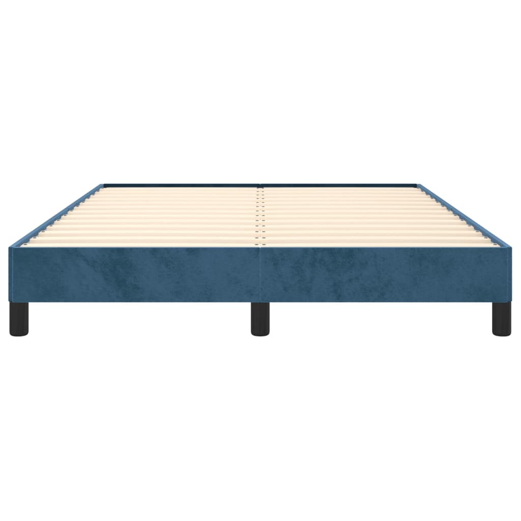 vidaXL Estructura de cama sin colchón terciopelo azul oscuro 140x190cm