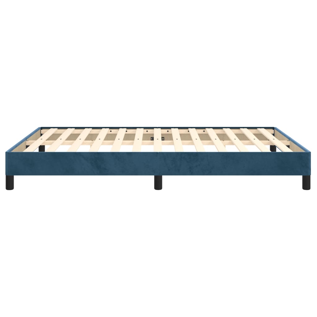 vidaXL Estructura de cama sin colchón terciopelo azul oscuro 140x190cm