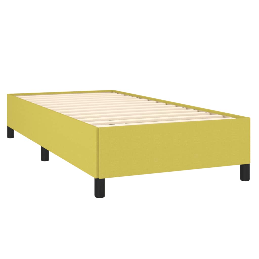 vidaXL Estructura de cama sin colchón tela verde 100x200 cm