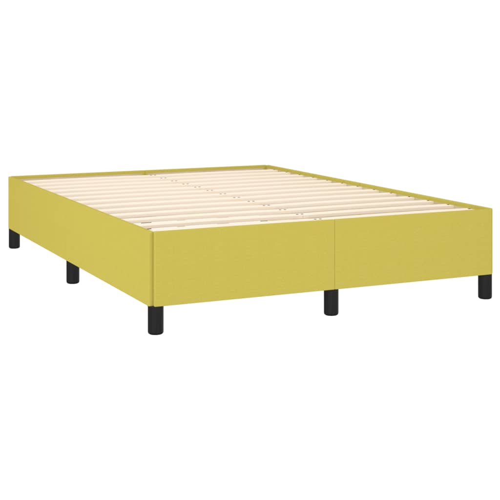 vidaXL Estructura de cama sin colchón tela verde 140x190 cm