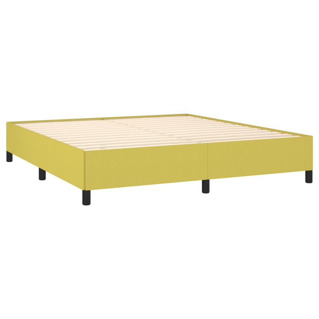 vidaXL Estructura de cama sin colchón tela verde 160x200 cm