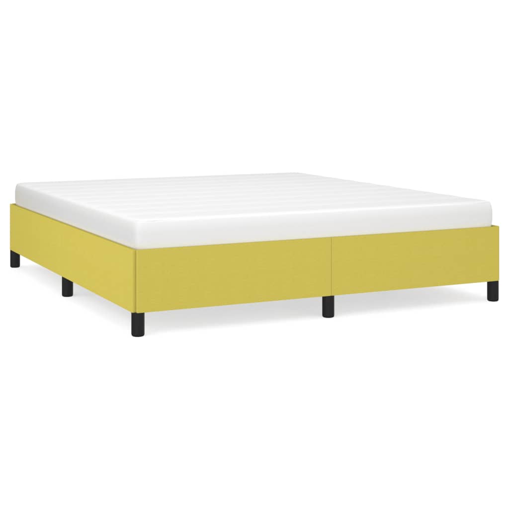 vidaXL Estructura de cama sin colchón tela verde 180x200 cm