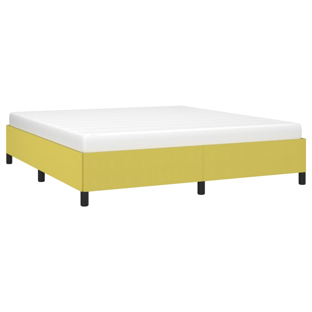 vidaXL Estructura de cama sin colchón tela verde 180x200 cm