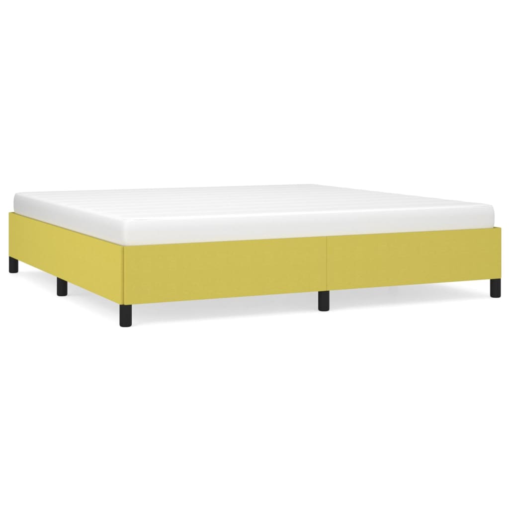 vidaXL Estructura de cama sin colchón tela verde 200x200 cm