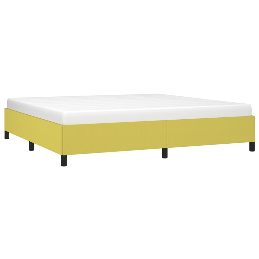 vidaXL Estructura de cama sin colchón tela verde 200x200 cm