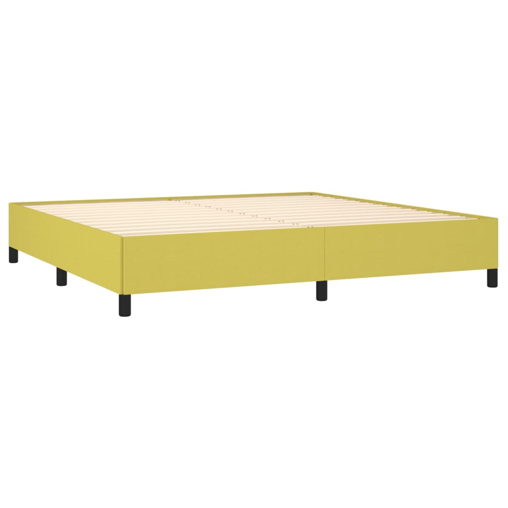 vidaXL Estructura de cama sin colchón tela verde 200x200 cm